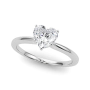 Refined Solitaire For Peg Head Round Diamond Engagement Ring in 10K/14K gold and platinum with certified lab-grown or natural diamonds
