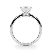 Refined Solitaire For Peg Head Round Diamond Engagement Ring in 10K/14K gold and platinum with certified lab-grown or natural diamonds