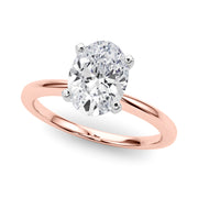 Refined Solitaire For Peg Head Round Diamond Engagement Ring in 10K/14K gold and platinum with certified lab-grown or natural diamonds