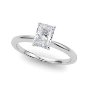 Refined Solitaire For Peg Head Round Diamond Engagement Ring in 10K/14K gold and platinum with certified lab-grown or natural diamonds