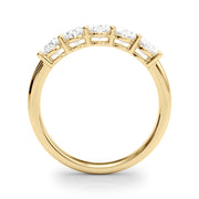 Shared Prong Oval Half Eternity Ring in Gold & Platinum