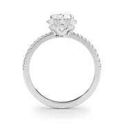 Graceful Cent Oval Diamond Engagement Ring in 10K/14K gold and platinum with certified lab-grown or natural diamonds