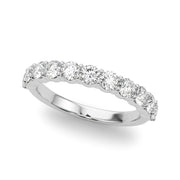 Shared Prong Half Eternity Ring in Gold & Platinum