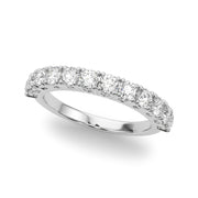 Straight Prong Set Half Eternity Ring in Gold & Platinum