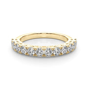 Straight Prong Set Half Eternity Ring in Gold & Platinum