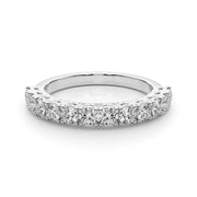 Straight Prong Set Half Eternity Ring in Gold & Platinum