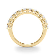Straight Prong Set Half Eternity Ring in Gold & Platinum