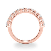 Straight Prong Set Half Eternity Ring in Gold & Platinum