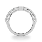 Straight Prong Set Half Eternity Ring in Gold & Platinum
