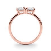 Heirloom Cut Emerald Diamond Engagement Ring in 10K/14K gold and platinum with certified lab-grown or natural diamonds