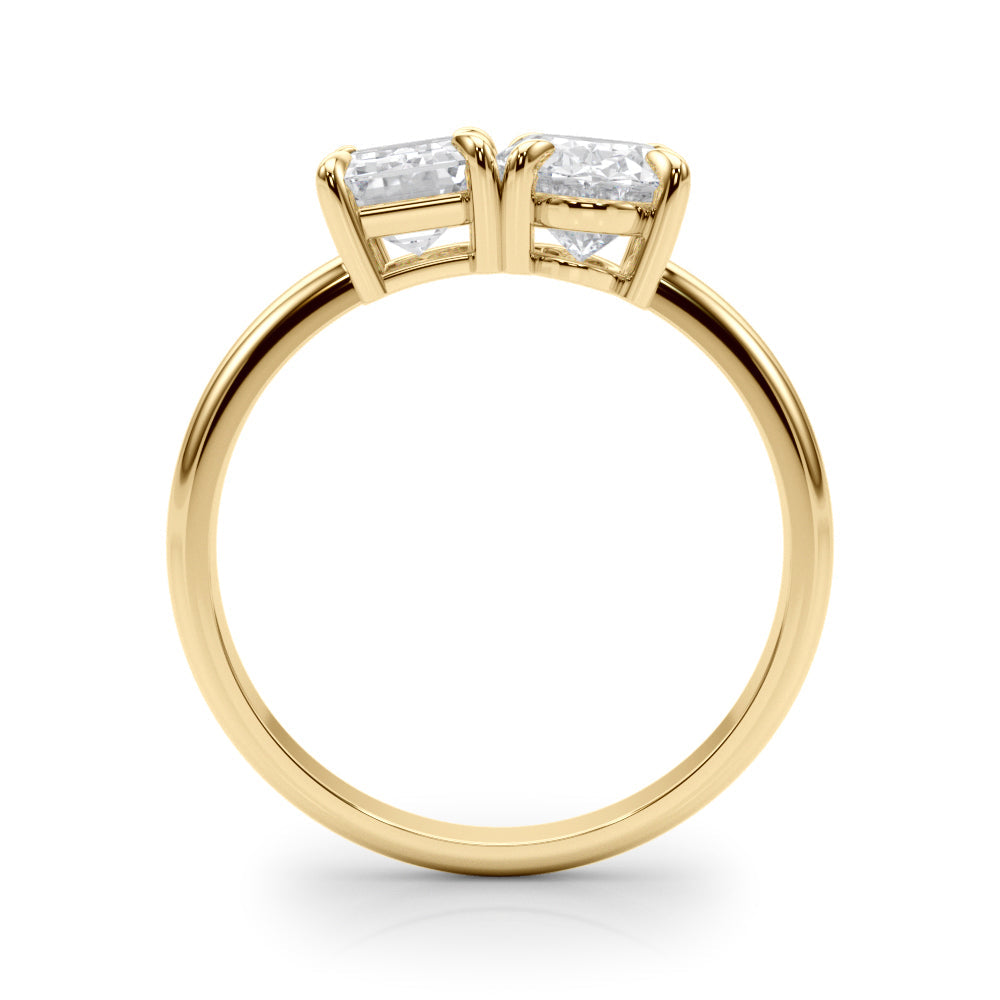 Heirloom Cut Emerald Diamond Engagement Ring in 10K/14K gold and platinum with certified lab-grown or natural diamonds