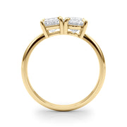 Heirloom Cut Emerald Diamond Engagement Ring in 10K/14K gold and platinum with certified lab-grown or natural diamonds
