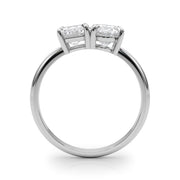 Heirloom Cut Emerald Diamond Engagement Ring in 10K/14K gold and platinum with certified lab-grown or natural diamonds