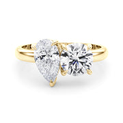 Luxe Shape Pear Diamond Engagement Ring in 10K/14K gold and platinum with certified lab-grown or natural diamonds