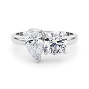 Luxe Shape Pear Diamond Engagement Ring in 10K/14K gold and platinum with certified lab-grown or natural diamonds
