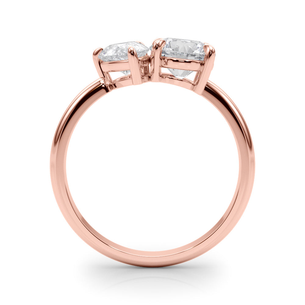 Luxe Shape Pear Diamond Engagement Ring in 10K/14K gold and platinum with certified lab-grown or natural diamonds