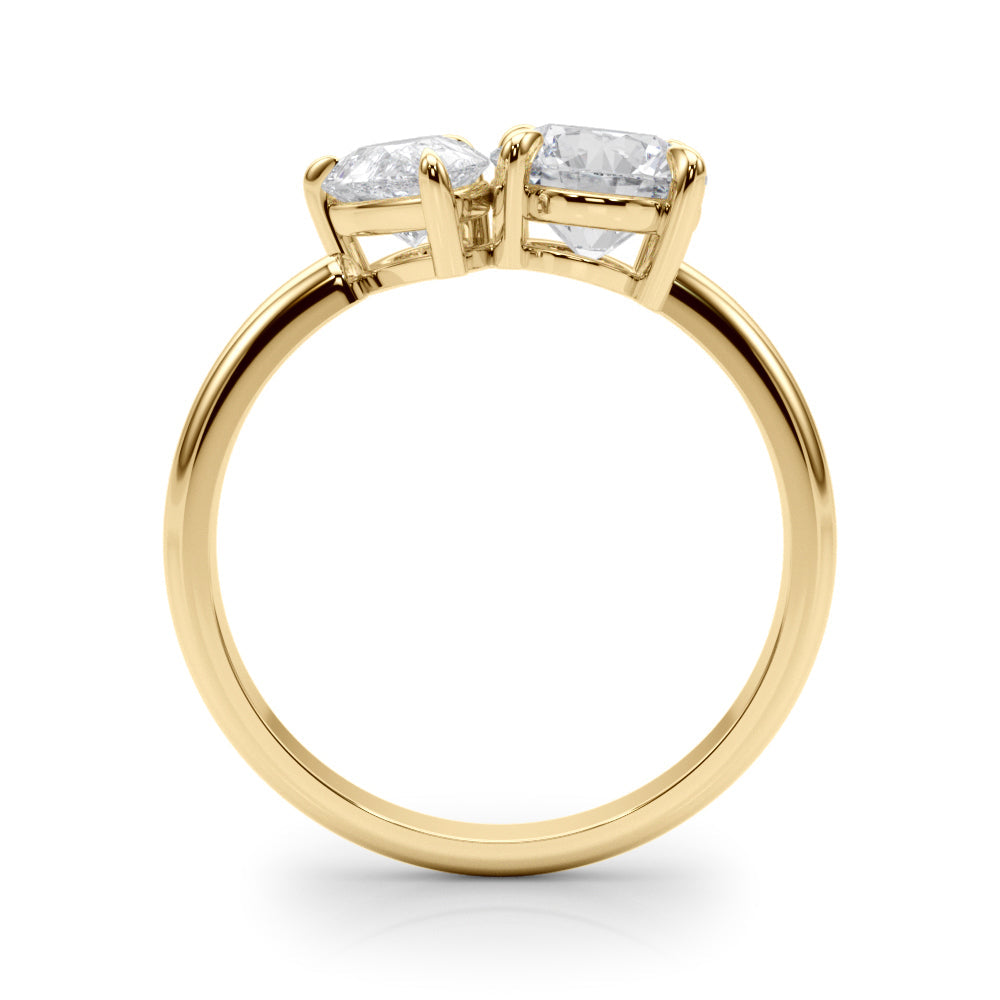 Luxe Shape Pear Diamond Engagement Ring in 10K/14K gold and platinum with certified lab-grown or natural diamonds
