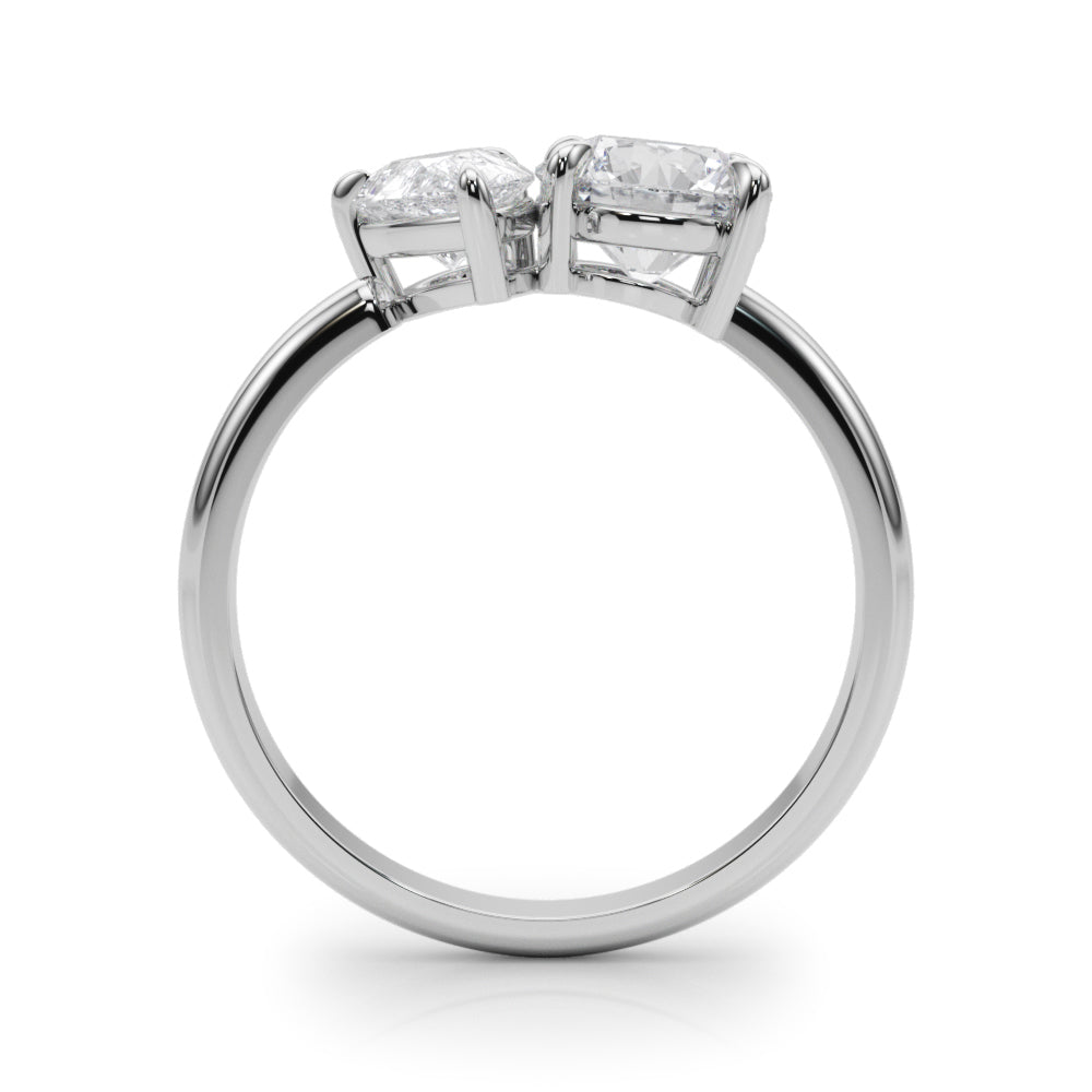 Luxe Shape Pear Diamond Engagement Ring in 10K/14K gold and platinum with certified lab-grown or natural diamonds