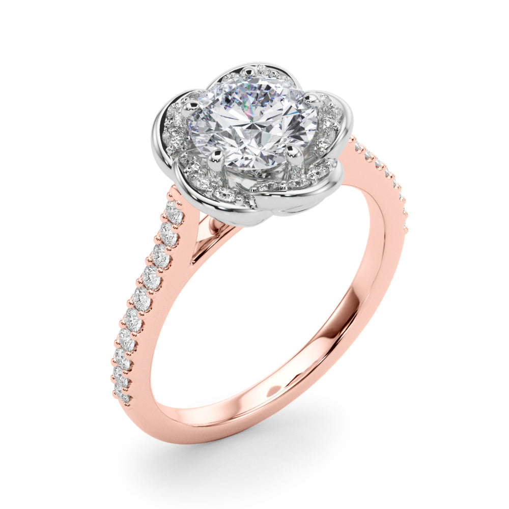 Half Round Diamond Prong Set Bright D Half Eternity Ring