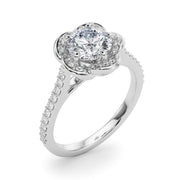 Half Round Diamond Prong Set Bright D Half Eternity Ring