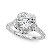 Half Round Diamond Prong Set Bright D Half Eternity Ring