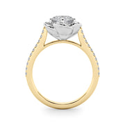 Half Round Diamond Prong Set Bright D Half Eternity Ring