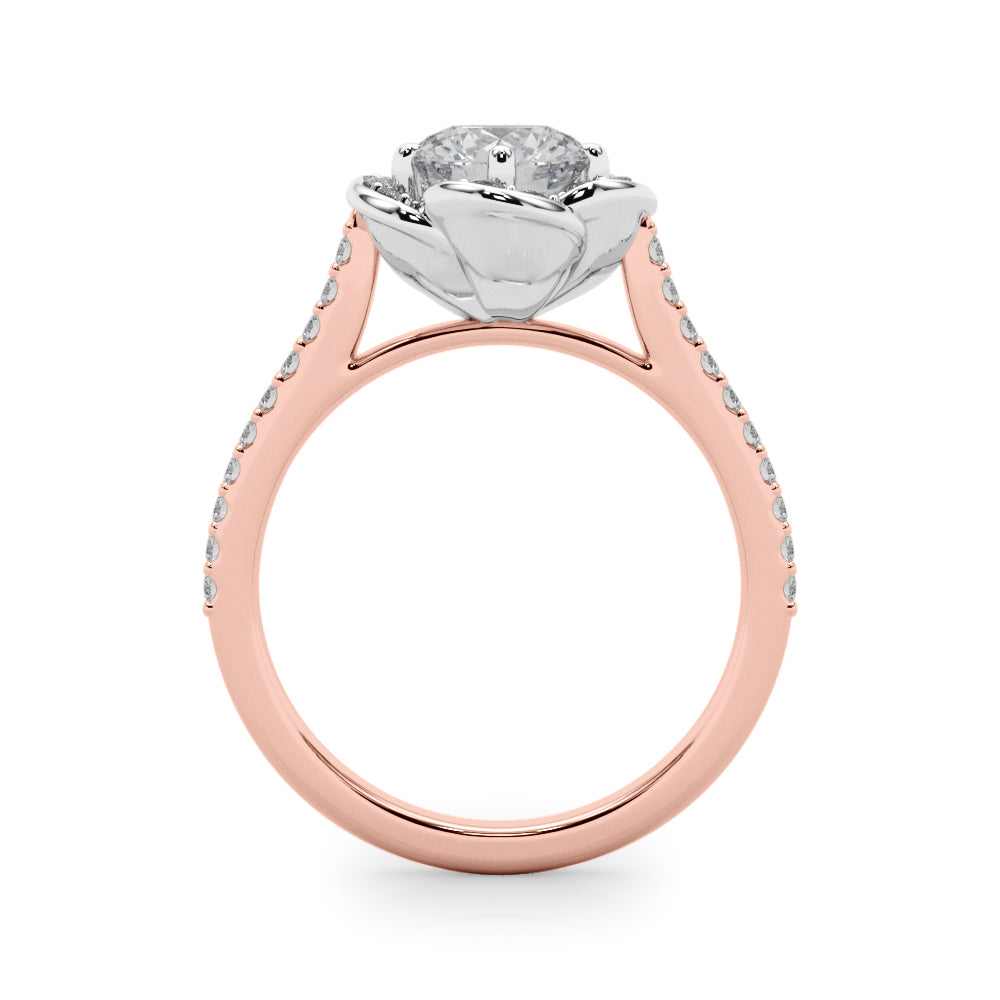 Half Round Diamond Prong Set Bright D Half Eternity Ring