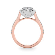 Half Round Diamond Prong Set Bright D Half Eternity Ring