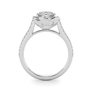 Half Round Diamond Prong Set Bright D Half Eternity Ring