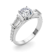 Iconic Sb & Rd Engagement Ring Round Diamond Engagement Ring in 10K/14K gold and platinum with certified lab-grown or natural diamonds