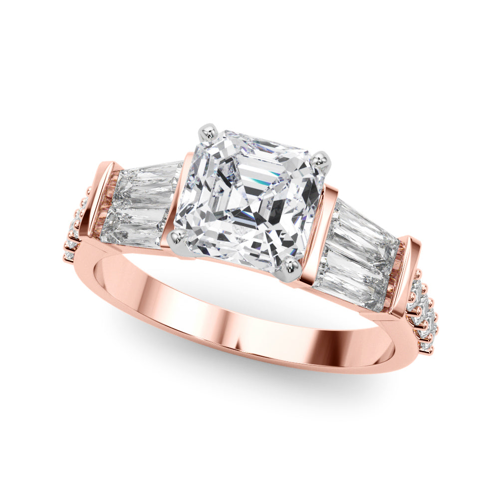 Iconic Sb & Rd Engagement Ring Round Diamond Engagement Ring in 10K/14K gold and platinum with certified lab-grown or natural diamonds