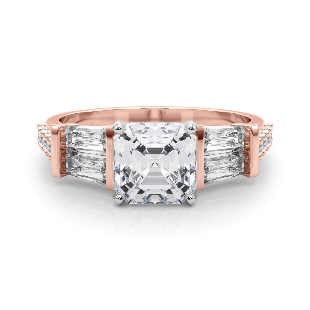 Iconic Sb & Rd Engagement Ring Round Diamond Engagement Ring in 10K/14K gold and platinum with certified lab-grown or natural diamonds