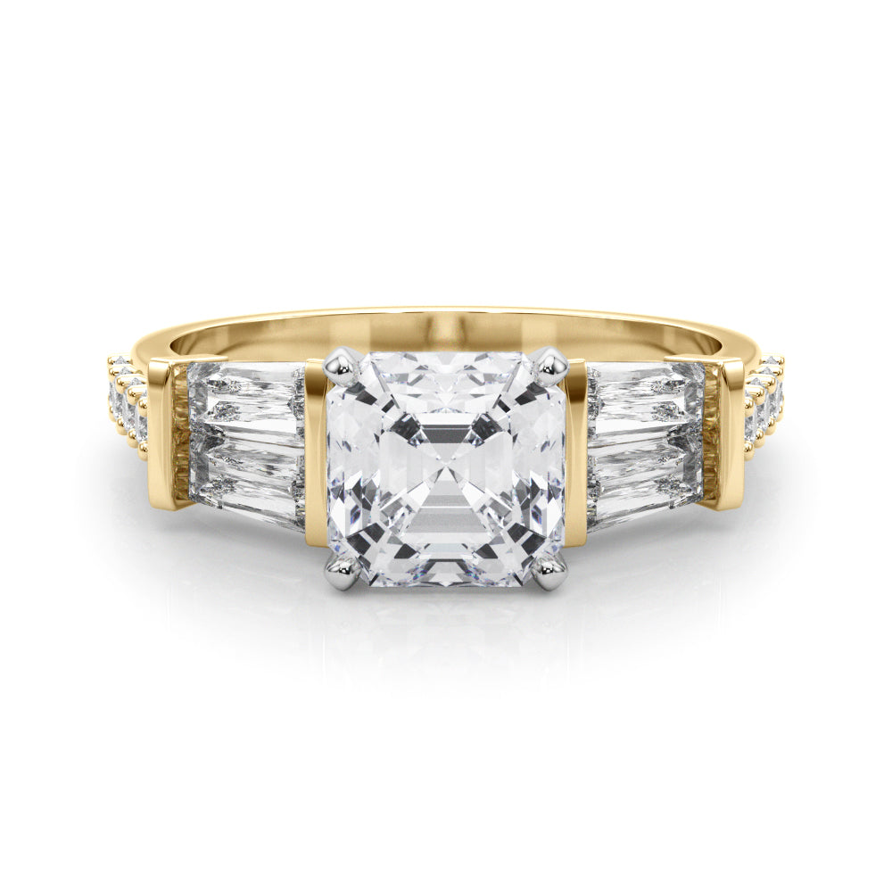 Iconic Sb & Rd Engagement Ring Round Diamond Engagement Ring in 10K/14K gold and platinum with certified lab-grown or natural diamonds