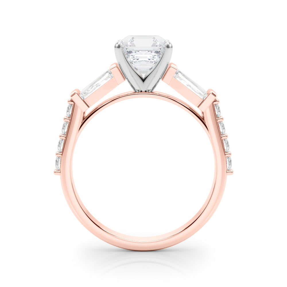 Iconic Sb & Rd Engagement Ring Round Diamond Engagement Ring in 10K/14K gold and platinum with certified lab-grown or natural diamonds