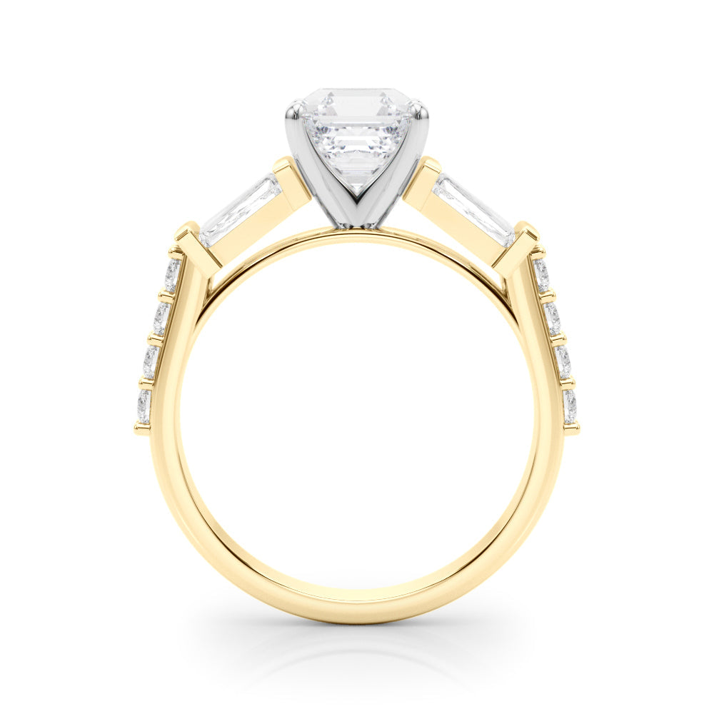 Iconic Sb & Rd Engagement Ring Round Diamond Engagement Ring in 10K/14K gold and platinum with certified lab-grown or natural diamonds