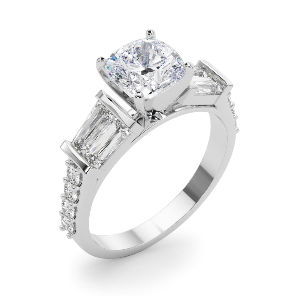 Iconic Sb & Rd Engagement Ring Round Diamond Engagement Ring in 10K/14K gold and platinum with certified lab-grown or natural diamonds