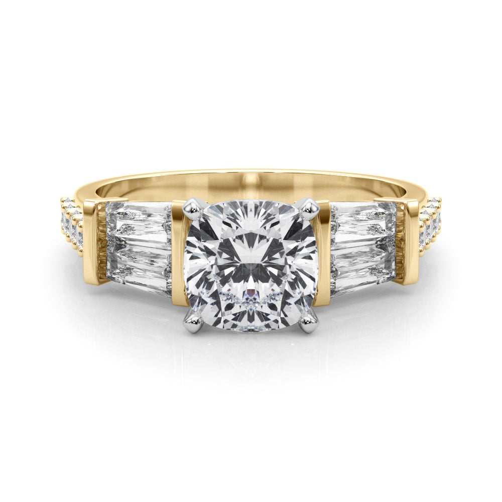 Iconic Sb & Rd Engagement Ring Round Diamond Engagement Ring in 10K/14K gold and platinum with certified lab-grown or natural diamonds
