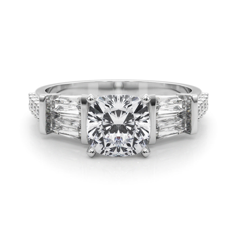 Iconic Sb & Rd Engagement Ring Round Diamond Engagement Ring in 10K/14K gold and platinum with certified lab-grown or natural diamonds