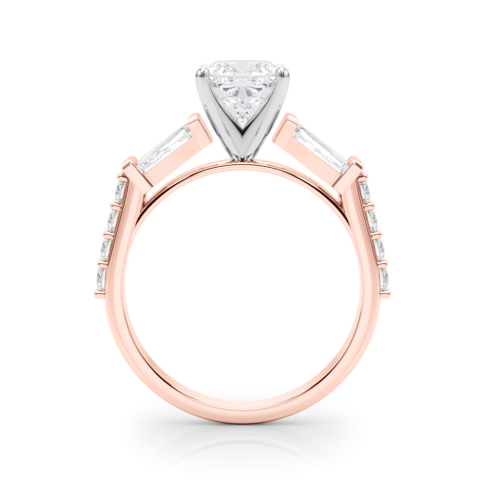 Iconic Sb & Rd Engagement Ring Round Diamond Engagement Ring in 10K/14K gold and platinum with certified lab-grown or natural diamonds