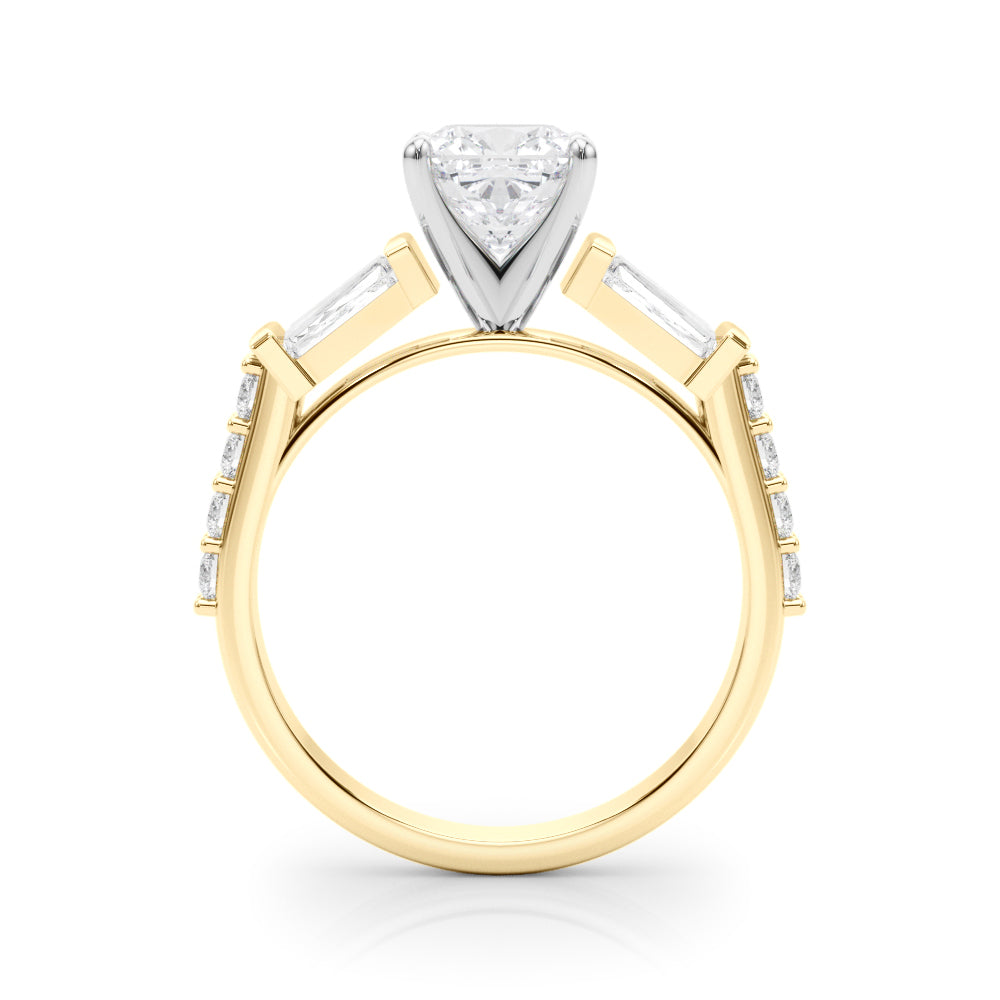 Iconic Sb & Rd Engagement Ring Round Diamond Engagement Ring in 10K/14K gold and platinum with certified lab-grown or natural diamonds