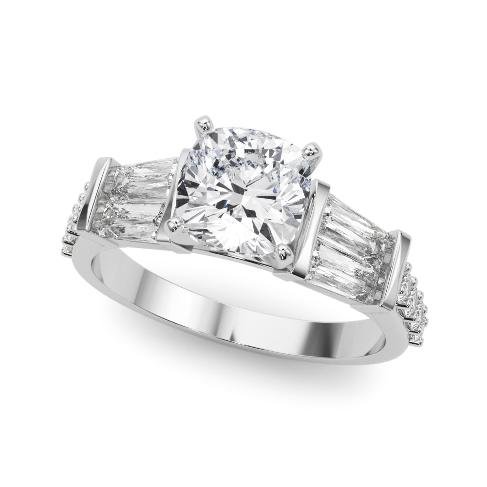 Iconic Sb & Rd Engagement Ring Round Diamond Engagement Ring in 10K/14K gold and platinum with certified lab-grown or natural diamonds