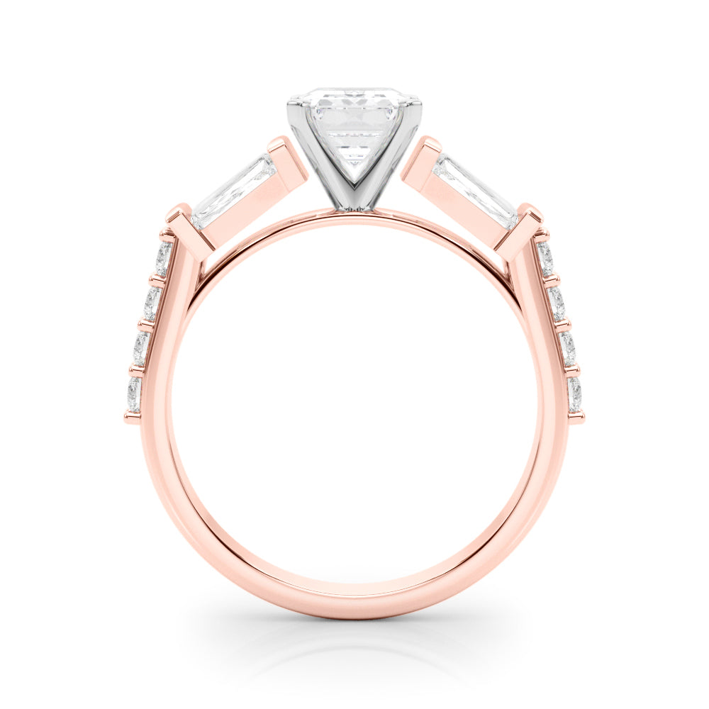 Iconic Sb & Rd Engagement Ring Round Diamond Engagement Ring in 10K/14K gold and platinum with certified lab-grown or natural diamonds