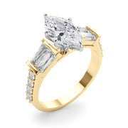 Iconic Sb & Rd Engagement Ring Round Diamond Engagement Ring in 10K/14K gold and platinum with certified lab-grown or natural diamonds