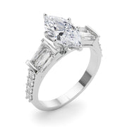 Iconic Sb & Rd Engagement Ring Round Diamond Engagement Ring in 10K/14K gold and platinum with certified lab-grown or natural diamonds