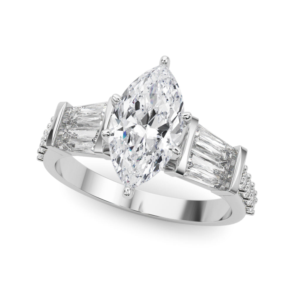 Iconic Sb & Rd Engagement Ring Round Diamond Engagement Ring in 10K/14K gold and platinum with certified lab-grown or natural diamonds