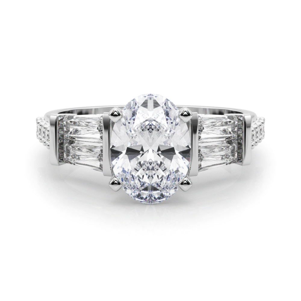 Iconic Sb & Rd Engagement Ring Round Diamond Engagement Ring in 10K/14K gold and platinum with certified lab-grown or natural diamonds