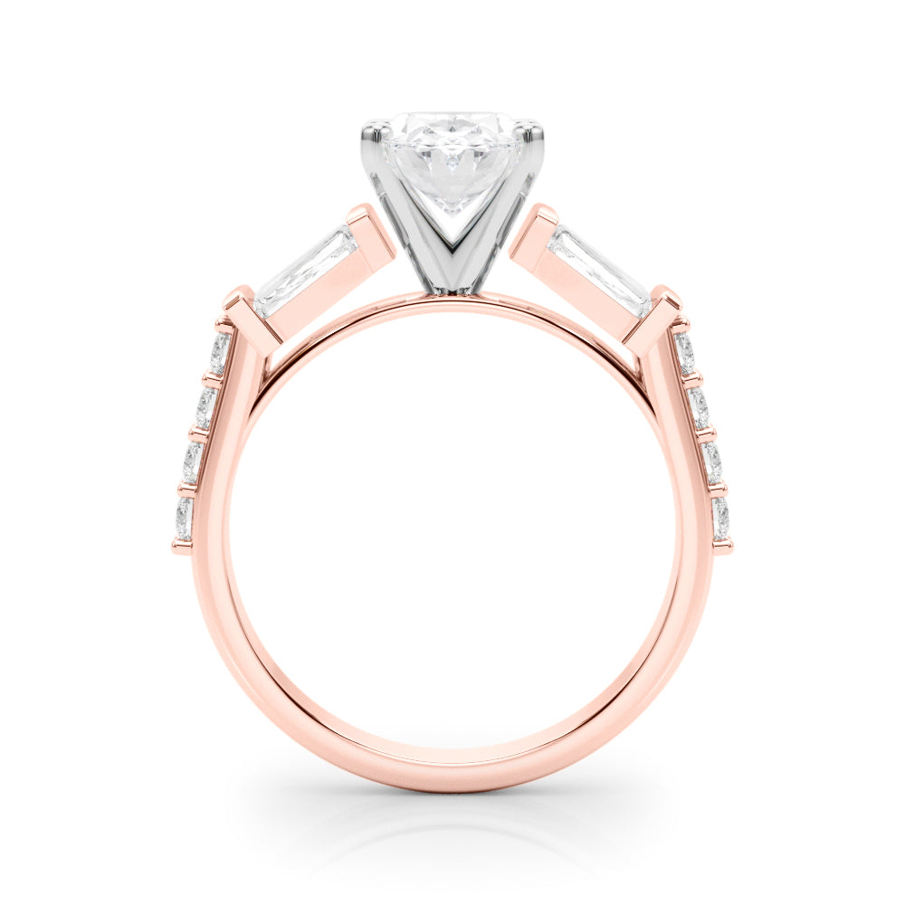 Iconic Sb & Rd Engagement Ring Round Diamond Engagement Ring in 10K/14K gold and platinum with certified lab-grown or natural diamonds