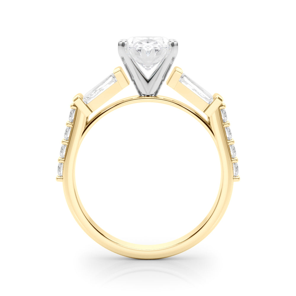 Iconic Sb & Rd Engagement Ring Round Diamond Engagement Ring in 10K/14K gold and platinum with certified lab-grown or natural diamonds