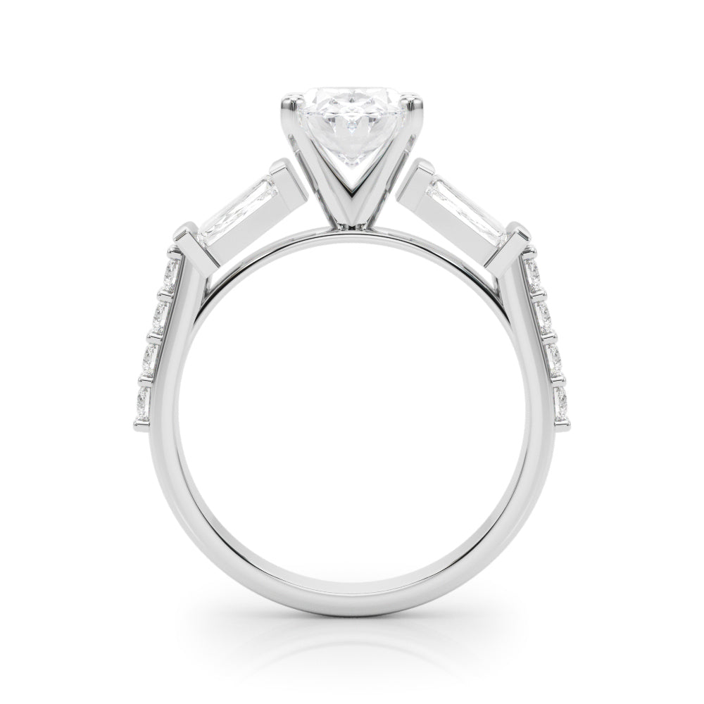 Iconic Sb & Rd Engagement Ring Round Diamond Engagement Ring in 10K/14K gold and platinum with certified lab-grown or natural diamonds