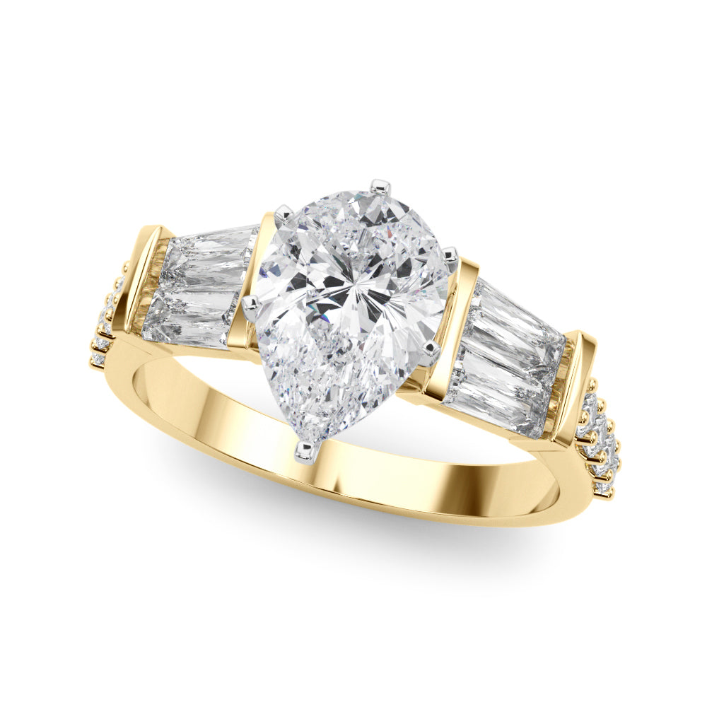 Iconic Sb & Rd Engagement Ring Round Diamond Engagement Ring in 10K/14K gold and platinum with certified lab-grown or natural diamonds